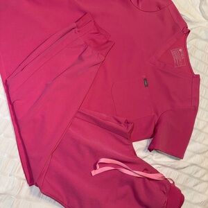 Figs F*ck cancer pink Set